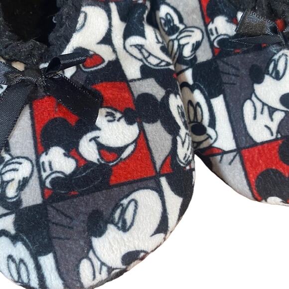 Disney Mickey Mouse Slip On Warm Slippers Women SZ 5/6 - Picture 8 of 9